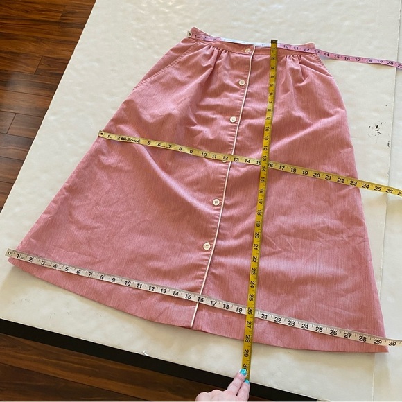 Vintage Midi Skirt Womens Size XS Small The Villager Union Label Button Down - Picture 7 of 10